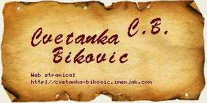 Cvetanka Biković vizit kartica